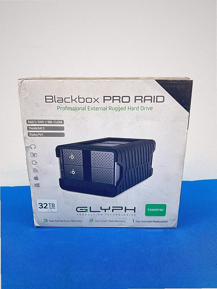Glyph Blackbox PRO RAID 32TB External Hard Drive – Thunderbolt 3 – Open Box