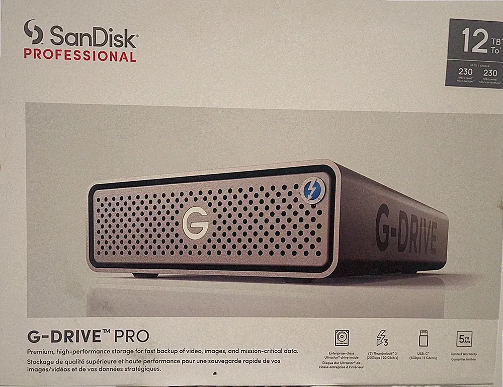 SanDisk Professional G-DRIVE PRO 12TB Thunderbolt 7200RPM HDD Space Grey